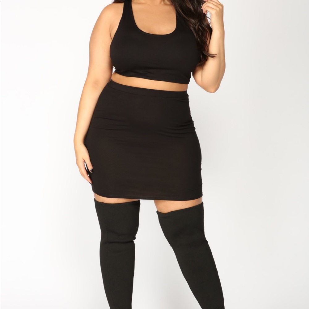 Plus size skirt set